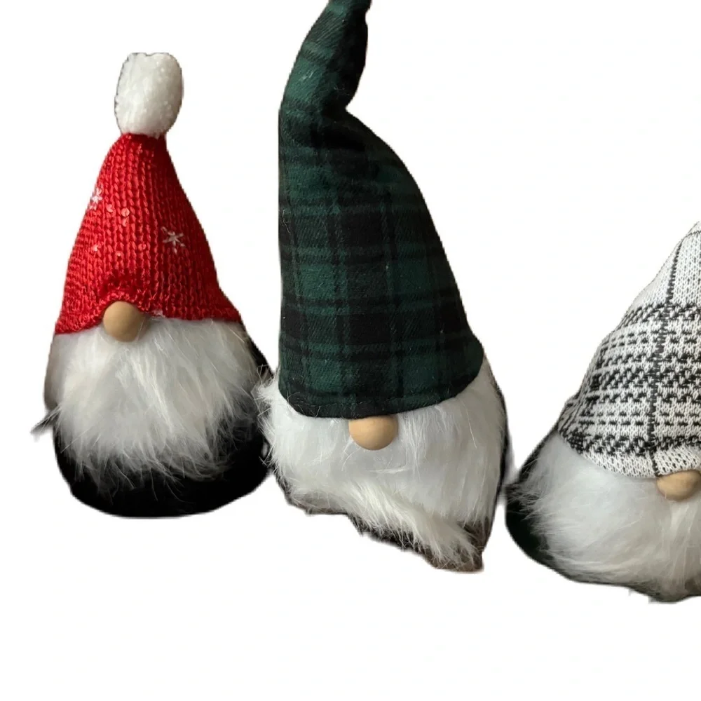 Northlight Target Bullseye Christmas Gnome Plush Table Mantel Decoration Set NEW